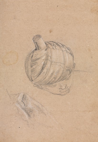 Verona Sketchbook: Head with turban (page 11), 1760. Francesco Lorenzi (Italian, 1723-1787). Black