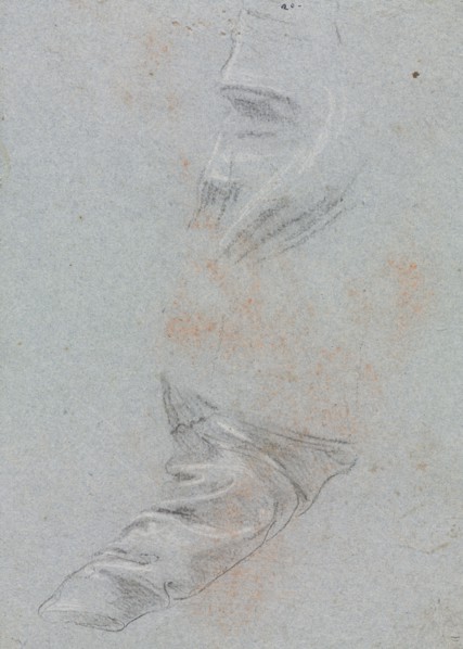 Verona Sketchbook: Drapery study (page 39), 1760. Francesco Lorenzi (Italian, 1723-1787). Black