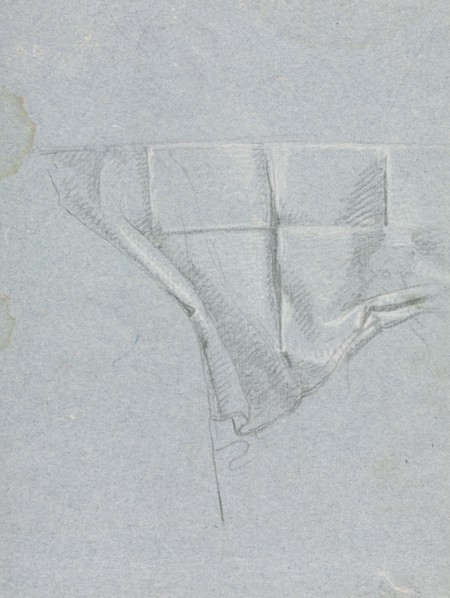 Verona Sketchbook: Drapery study (page 93), 1760. Francesco Lorenzi (Italian, 1723-1787). Black