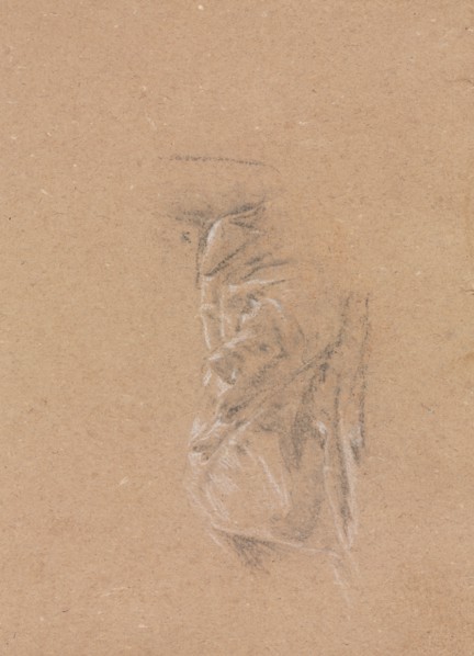 Verona Sketchbook: Drapery study (page 41), 1760. Francesco Lorenzi (Italian, 1723-1787). Black