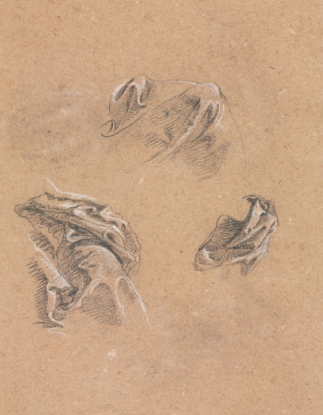 Verona Sketchbook: Drapery studies (page 69), 1760. Francesco Lorenzi (Italian, 1723-1787). Black