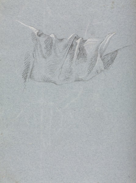 Verona Sketchbook: Drapery study (page 48), 1760. Francesco Lorenzi (Italian, 1723-1787). Black