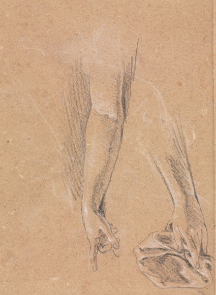 Verona Sketchbook: Arms and hands with drapery (page 78), 1760. Francesco Lorenzi (Italian,