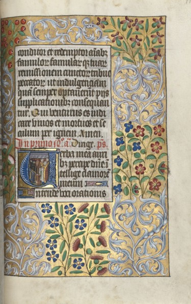 Book of Hours (Use of Rouen): fol. 110r, Mass for the Dead in Initial, c. 1470. Master of the