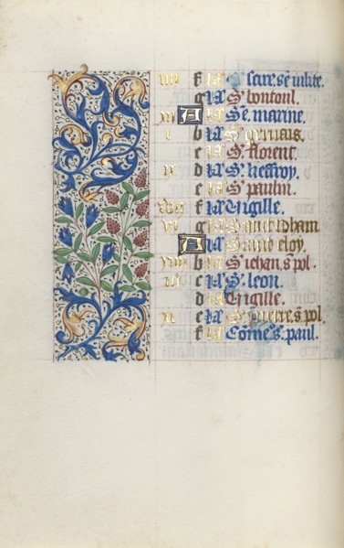 Book of Hours (Use of Rouen): fol. 6v, c. 1470. Master of the Geneva Latini (French, active Rouen,
