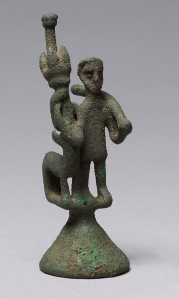 Warrior and Bull, c. 800-500 BC. Sardinia, probably Nuragic culture, c. 8th-6th Century BC. Bronze;