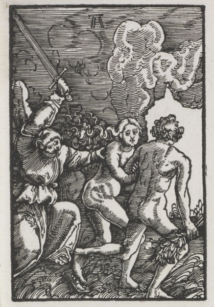 The Fall and Redemption of Man:  The Expulsion from Eden, c. 1515. Albrecht Altdorfer (German, c.