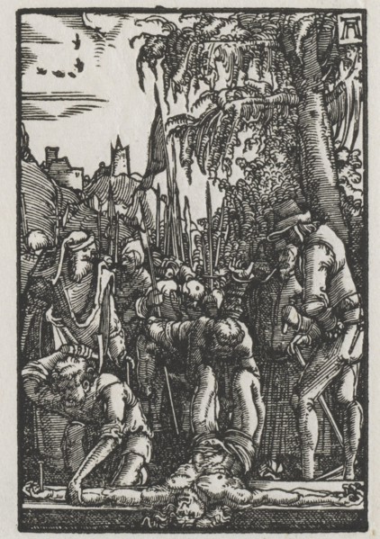 The Fall and Redemption of Man:  Christ Nailed to the Cross, c. 1515. Albrecht Altdorfer (German, c