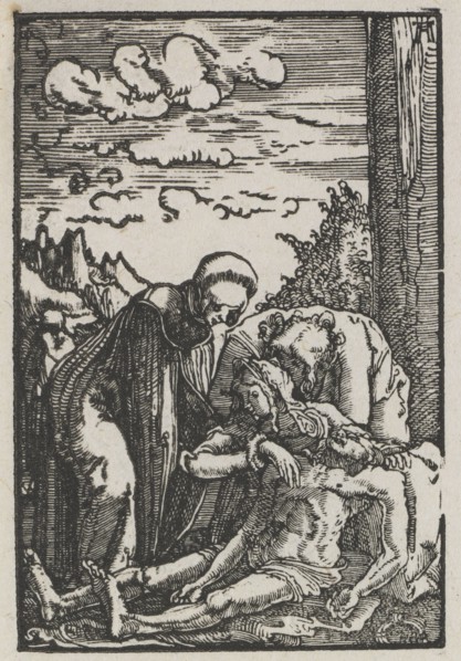 The Fall and Redemption of Man:  The Lamentation beneath the Cross, c. 1515. Albrecht Altdorfer