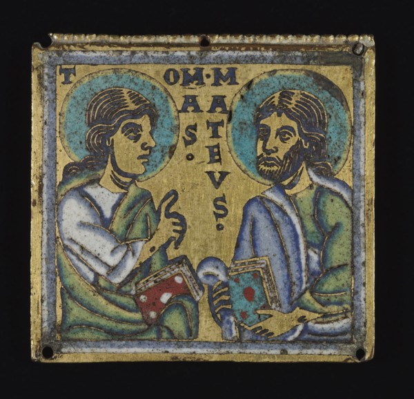 Plaque: Thomas and Matthew, c. 1160. Mosan, Valley of the Meuse, Romanesque period, 12th century.