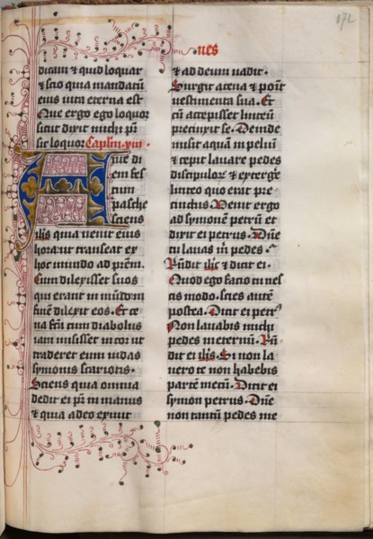 Gospel Book with Evangelist Portraits: Decorated Initial, c. 1480. Hausbuch Master (German). Ink,