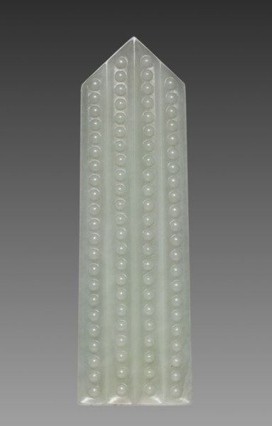 Tablet (gui) with Grain Pattern and Imperial Inscription, 1793. China, Qing Dynasty (1644-1911),