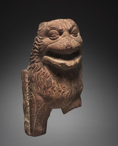 Lion, 100s-200s. Northern India, Uttar Pradesh, Mathura, Kushan period (c. 80-320). Sandstone;