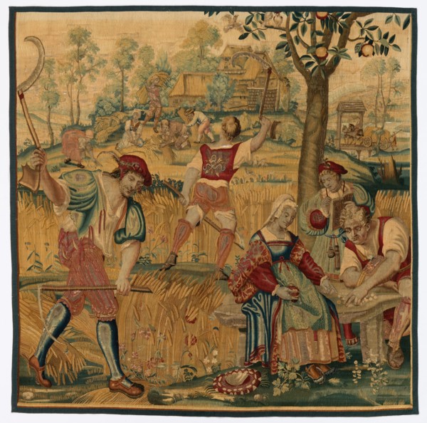 Four Seasons: Summer: Harvest Scene, late 1600s - early 1700s. Gobelins (French). Tapestry weave: