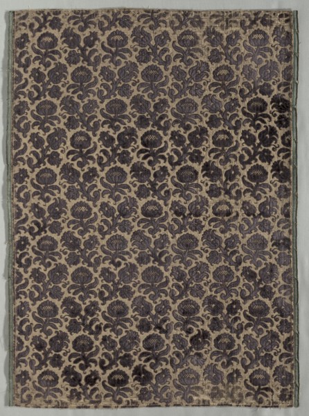 Length of Velvet, 1600-1640. Italy, first third of 17th century. Velvet (cut, voided, and