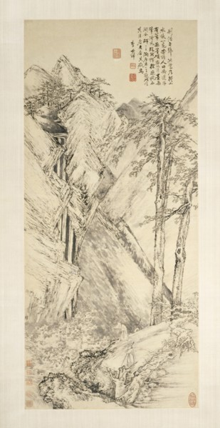 Landscape after Jing Hao and Guan Tong, c. 1690-1770. Li Shizhuo (Chinese, c. 1690-1770). Hanging