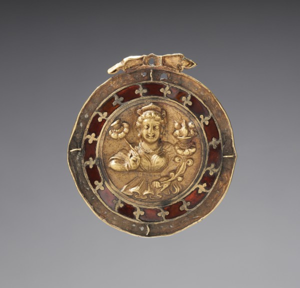 Pendant with Shri, c. 100s. Pakistan, Gandhara, Sirkap, Kushan Period (1st century-320). Gold