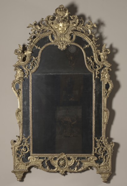 Pier Mirror (Trumeau), c. 1715. France, 18th century. Carved and gilded wood; overall: 243.8 x 143
