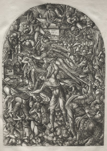 The Apocalypse:  The Angel Sounding the Sixth Trumpet, 1546-1556. Jean Duvet (French, 1485-1561).