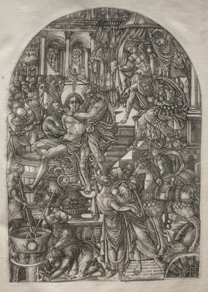 The Apocalypse:  The Martyrdom of St. John the Evangelist, 1546-1556. Jean Duvet (French,