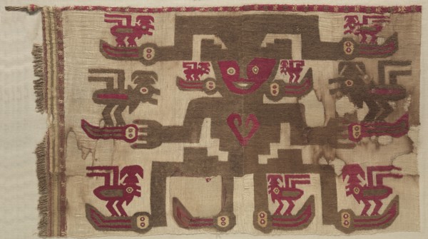 Large Cloth, 1100-1400. Peru, North Coast, Chimu Culture, 12th-15th century. Plain tabby, brocaded: