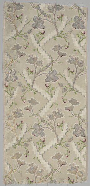 Silk Fragment, 1725-1774. France or Spain, 18th century. Plain cloth, brocaded; silk and metal;