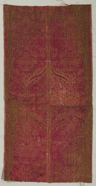 Silk and Hemp Fragment, 16th century. Spain, 16th century. Plain compound satin (so-called