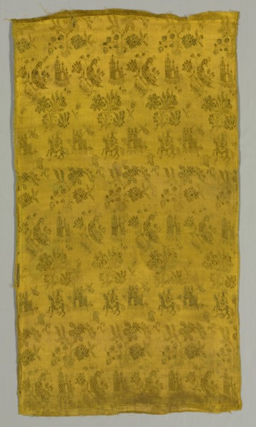Silk Fragment, 18th century. Spain, 18th century. Fancy satin: silk; average: 102.9 x 57.2 cm (40