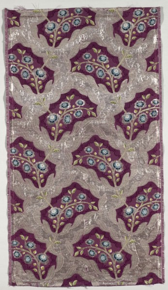 Length of Textile, 1723-1774. France, 18th century, Period of Louis XV (1723-1774). Brocade; silk