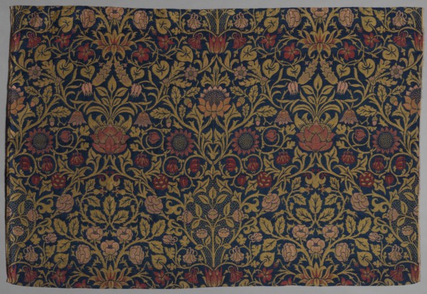 Violet and Columbine, 1883. William Morris (British, 1834-1896). Jacquard loom woven weft-faced