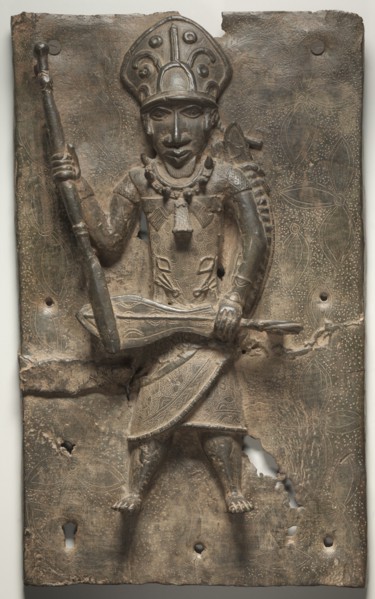 Plaque, possibly 1500s-1600s. Guinea Coast, Nigeria, Benin Kingdom, Edo, possibly 16th-17th century