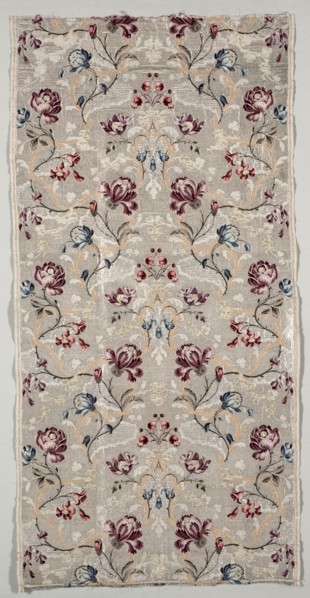 Length of Textile, 1723-1774. France, 18th century, Period of Louis XV (1723-1774). Brocade; silk