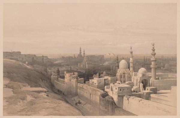 Egypt and Nubia:  Volume III - No. 26, Cairo, Looking West, 1838. Louis Haghe (British, 1806-1885).