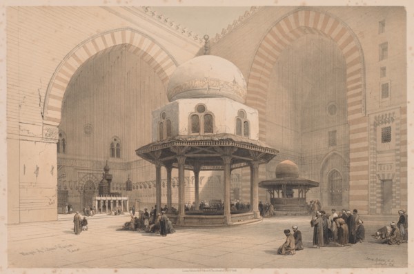 Egypt and Nubia:  Volume III - No. 8, Mosque of Sultan Hassan, Cairo, 1838. Louis Haghe (British,