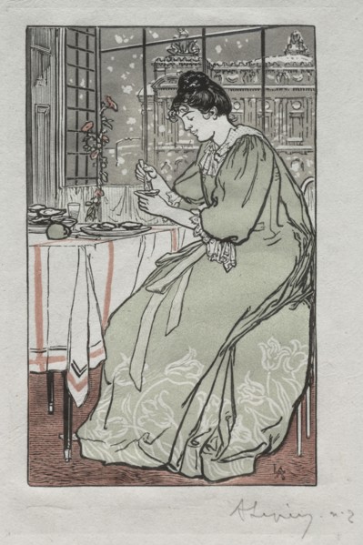 Paris Almanac, 1897:  Winter, 1897. Auguste Louis Lepère (French, 1849-1918). Wood engraving