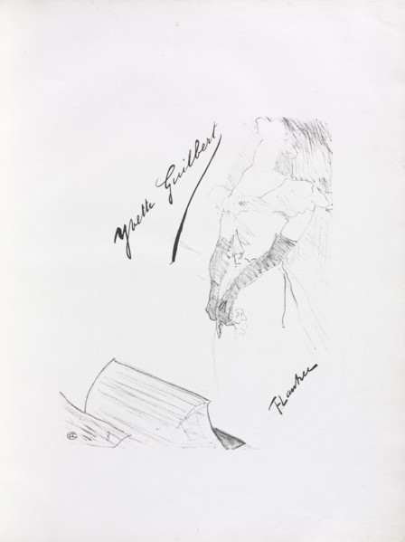 Yvette Guilbert-English Series:  Frontispiece, 1898. Henri de Toulouse-Lautrec (French, 1864-1901).
