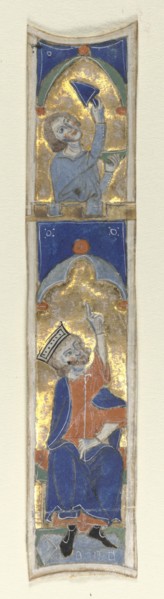 Historiated Initial (I) Excised from a Bible, 1200s. Italy, 13th century. Tempera and gold on