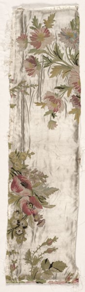 Coverlet Fragment, c. 1760-1770. Philippe de Lasalle (French, 1723-1805). Embroidered satin and