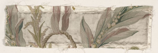 Coverlet Fragment, c. 1760-1770. Philippe de Lasalle (French, 1723-1805). Embroidered satin and