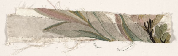 Coverlet Fragment, c. 1760-1770. Philippe de Lasalle (French, 1723-1805). Embroidered satin and
