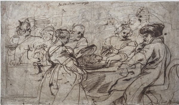 The Feast of Herod, c. 1637-1638. Peter Paul Rubens (Flemish, 1577-1640). Pen and brown ink, with