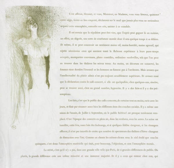 Yvette Guilbert-French Series:  No. 3, 1894. Henri de Toulouse-Lautrec (French, 1864-1901).