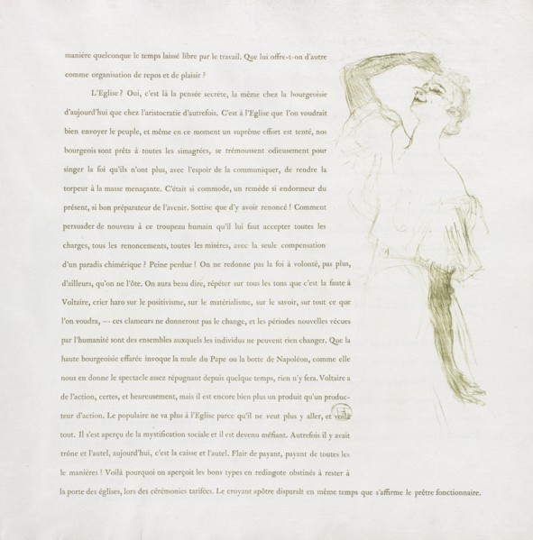 Yvette Guilbert-French Series:  No. 7, 1894. Henri de Toulouse-Lautrec (French, 1864-1901).