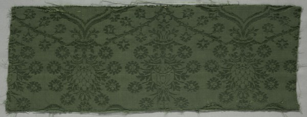 Silk Damask Textile, 1450-1599. Italy, second half of the 15th century. Damask, silk; overall: 51.1