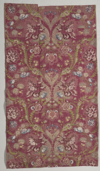 Brocade Textile, 18th century. Spain, 18th century. Brocade; silk and gold; average: 95.5 x 53.7 cm