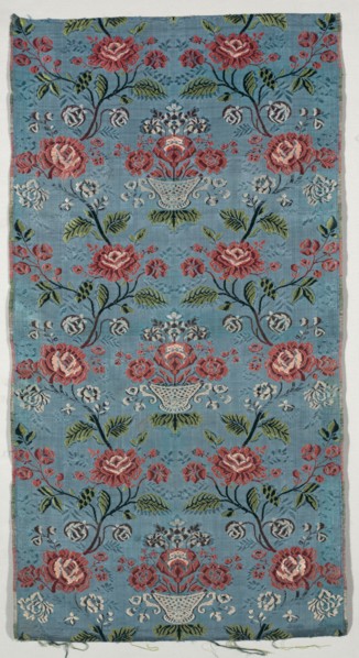 Length of Brocaded Silk, 1700s. Italy, 18th century. Lampas weave, brocaded; silk; average: 101 x