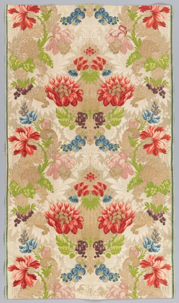 Length of Textile, early 1700s. France or Italy, early 18th century. Brocade on satin; overall: 94