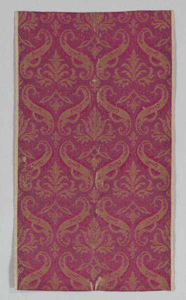 Length of Textile, 1500s. Italy or Spain, 16th century. Brocade; silk, linen, and metal; average: