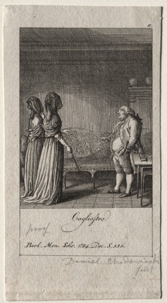 Cagliostro, 1784. Daniel Chodowiecki (German, 1726-1801). Etching