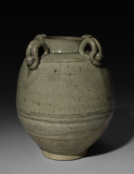 Jar with Four Loop-Handles, 6th Century. China, Sui dynasty (581-618) - Tang dynasty (618-907).
